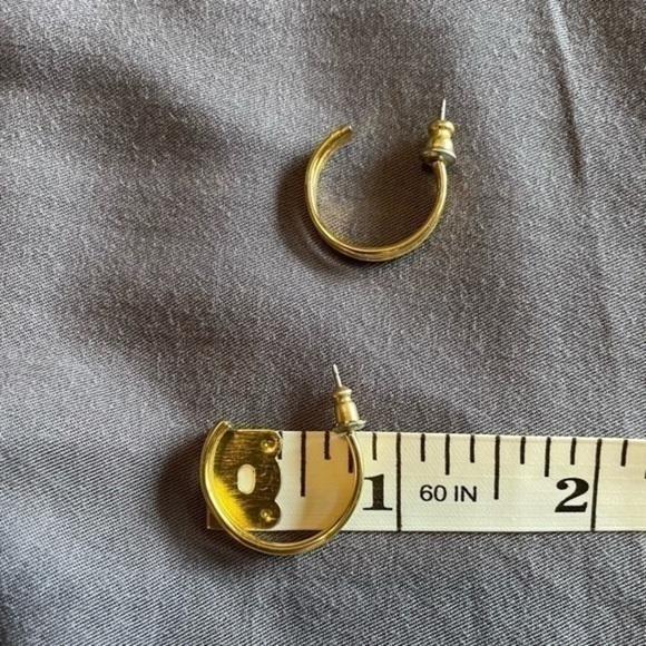 Gold tone Small Open Hoop Earrings - Picture 5 of 5